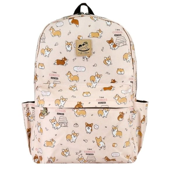 Uma Hana Handbags - Waterproof Corgi Large Backpack for School Work